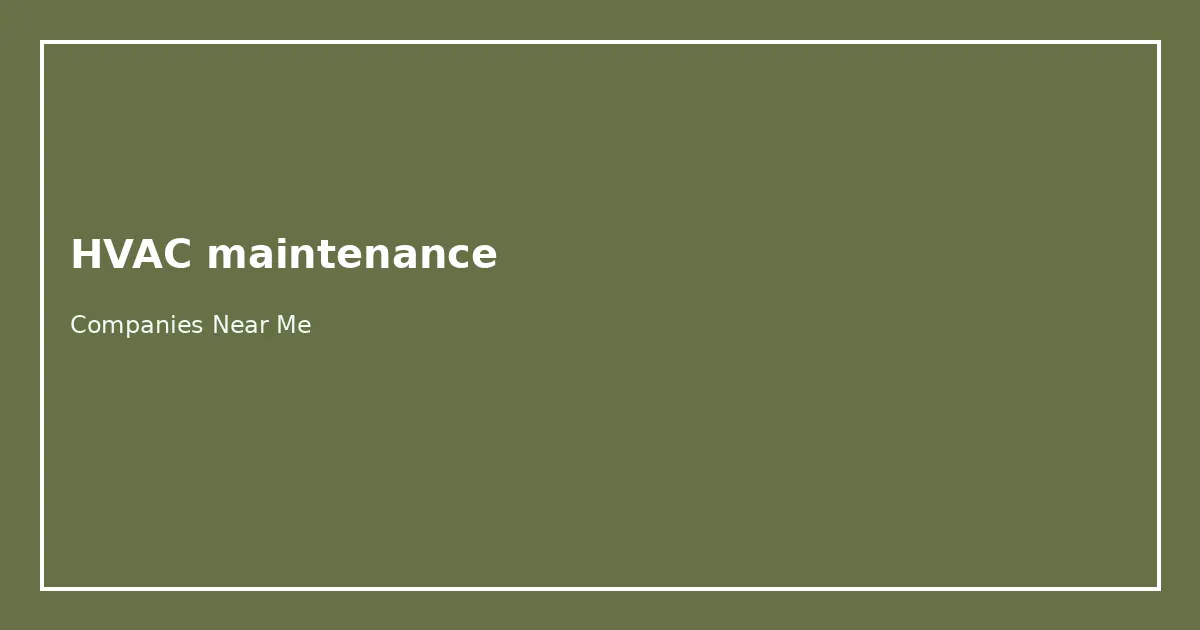 HVAC Companies Near Me — national hvac directory